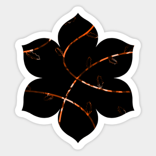 Jagged Leaves, Orange Sticker